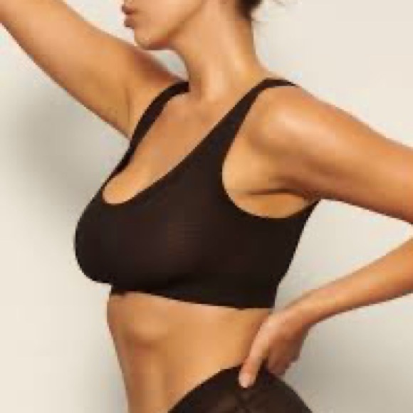 SKIMS Other - SKIMS mesh scoop bralette in deep sea 2XL